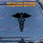 Caduceus Symbol EMT Medical Decal Sticker Car Vinyl pick size color - Image 10