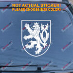 Czech Republic Lion Decal Sticker Czechs Car Vinyl pick size no bkgrd shield - Image 10