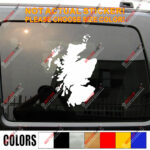 Scotland Map Outline Decal Sticker Scottish Car Vinyl pick size color b