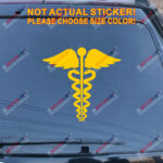 Caduceus Symbol EMT Medical Decal Sticker Car Vinyl pick size color - Image 15