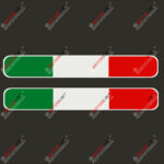 2x Italy Italian Flag Decal Sticker Car Vinyl Reflective Glossy stripes b
