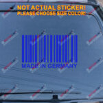 Made In Germany Barcode Decal Sticker Car Vinyl German fit for BMW Benz b - Image 15