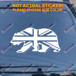 California State Bear Cali UK Union Jack Flag Decal Sticker Car Vinyl pick size - Image 10