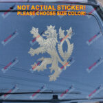 Czech Republic Lion Decal Sticker Czechs Car Vinyl pick size color no bkgrd b - Image 12