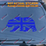 California State Bear Cali UK Union Jack Flag Decal Sticker Car Vinyl pick size - Image 15