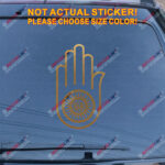 Jainism Ahimsa Hand Decal Sticker Car Vinyl pick size color no bkgrd - Image 13