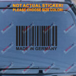 Made In Germany Barcode Decal Sticker Car Vinyl German fit for BMW Benz b - Image 11