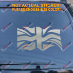 UK Waving Flag Union Jack British Decal Sticker Car Vinyl pick size color d - Image 12