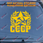 CCCP Soviet Union Hammer Sickle Russia USSR Decal Sticker Car Vinyl Star - Image 16