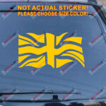 UK Waving Flag Union Jack British Decal Sticker Car Vinyl pick size color d - Image 16