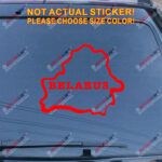 Belarus Map Decal Sticker Outline Silhouette Car Vinyl Belorussian no bkgrd b - Image 14
