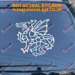 Anglo Saxon White Dragon Decal Sticker England English Car Vinyl pick size g - Image 10