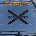 Scotland Saltire Cross Decal Sticker Scottish Car Vinyl pick size color letter - Image 11