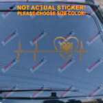 Love Albania Double headed Eagle Decal Sticker Car Vinyl Heart Beat EKG - Image 13