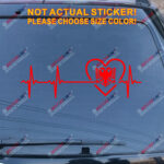 Love Albania Double headed Eagle Decal Sticker Car Vinyl Heart Beat EKG - Image 14