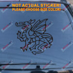 Anglo Saxon White Dragon Decal Sticker England English Car Vinyl pick size g - Image 11