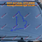 England Map Outline Decal Sticker Car Vinyl UK British die cut no bkgrd - Image 15