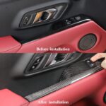 JSWAN Carbon Fiber Pattern Window Lift Switch Panel Decoration Frame Trim Cover for Toyota Supra GR A90 A91 MK5 2019-2024 Window Glass Lift Button Trim Switch Cover(for Left Hand Dirve) - Image 4