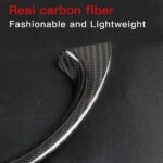 JSWAN Real Carbon Fiber Steering Wheel Cover with Red Marker for KIA EV6 GT GTLINE (2021-2024) Dry Carbon Fiber Steering Wheel Panel Cap (Bright Lower Part) - Image 4