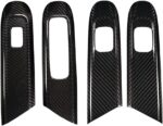 JSWAN 4PCS Carbon Fiber Door Window Control Panel Cover Window Lifter Sticker For Benz C-Class C200L C260L W206 AMG C43 C63 LHD(2022 2023) Door Switch Panel Bezel Trim Cover, Interior Accessories - Image 5
