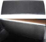 JSWAN Carbon Fiber Glove Box Protector Cover for Tesla Model 3/Y 2017-2022 Glove Box Anti Kick Pad Interior Accessories Dash Covers (Bright Black) - Image 2