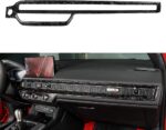 JSWAN Real Carbon Fiber Dashboard Cover Wrap Fit for 11th Gen Civic Type r FL5 Typer Center Console Dashboard Panel Trim Cover Dash Air Vent Outlet Frame Cover (1pcs Dash Cover forging) - Image 2