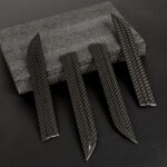 JSWAN 4Pcs Carbon Fiber Door Handle Wrap Trim Cover for Tesla Model X 2019-2022 Door Handle Cover Stickers, Car Door Handle Protection Wrap Decal Strip (Bright Black) - Image 3