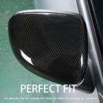 JSWAN 2PCS Real Dry Carbon Fiber Door Rearview Mirror Cover For Mercedes Benz A200 A180 A220L Cla35 Cla45 AMG Cla200 Cla260 Side Rearview Mirror Cap Exterior Mirrors Overlay - Image 6