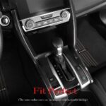 JSWAN 100% Carbon Fiber Center Consoles Cover For 10Th Gen Civic Grain Gear Panel Trims Sticker For Honda Civic Sedan Hatchback Coupe Type R Knob Shift Panl Cover Sticker 2021 2020 2019 2018 2017 2016 - Image 6