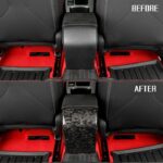 JSWAN Real Carbon Fiber Center Console Armrest Rear Cover Trim Fit for 11th Gen Civic Type r FL5 Typer Center Armrest Rear Kick Protection Cover Gloss Matte Interior Accessories (Forging) - Image 4
