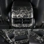 JSWAN Real Carbon Fiber Rear Armrest Box air Outlet Patch Cover for Tesla Model 3 Model Y Rear Air Vent Outlet Cover AC Vent Trim (Bright Black) - Image 7