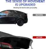 JSWAN Real Carbon Fiber Rear Spoiler Wing Fit for Tesla Model Y Rear Lip Trunk Spoiler Tail Spoiler Wing Rear Trunk Spoiler Lip Tail Wing Rear Trunk Lid (Model Y Gloss Black) - Image 5