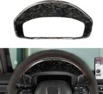 JSWAN Real Carbon Fiber Dashboard Fuel Gauge Tachometer Trim Cover Fit for 11th Gen Civic Type r FL5 LHD Typer Center Console Dashboard Instrument Control Panel Cover (Bright Black) - Image 8