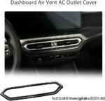 JSWAN Carbon Fiber Air Conditioning Outlet Vent Frame Cover for BMW 2 3 Series G20 G42 330i 330e 325i M240i M3 G80 G87 i4 M50 i3 eDrive 40L (2023) Dashboard AC Ventilation Trim, Front Air Vent Clips - Image 4