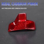 JSWAN Real Carbon Fiber Gear Shift Knob Cover Automatic Transmission Fit for Au-di A3 A3L (2021-2024) Shift Knob Head Cover Cap Car Gear Shift Knob Panel Cover(Gloss red) - Image 3