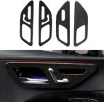 JSWAN 4PCS Real Carbon Fiber Inner Door Panel Cover for Benz C-Class C200L C260L W206 AMG C43 C63 S400L c350eL(2022 2023) Car Inner Handle Frame, Door Pull Outer Trim Cover - Image 2