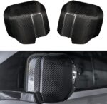 JSWAN 2Pcs Carbon Fiber Side Mirror Cover for Land Rover Defender 110 90 130 (2020-2023) Real 3K Dry Carbon Fiber Side Rearview Mirror Cover, Gloss Black Exterior Mirrors Overlay Cap (Bright Black) - Image 2
