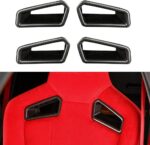 JSWAN Real Carbon Fiber Backseat Cover Fit for 11th Gen Civic Type r FL5 Typer (2024-2023) Seat Backrest Trim Overlay Seat Back Cover Seat Cover (Bright Black, 2pcs Seat Back Cover) - Image 8