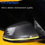 JSWAN Carbon Fiber Door Mirror Covers Side Mirror Rearview Cover Caps Rearview Replacement For GR Supra A90 Door Rearview Mirror Cover Cap Exterior Protect Accessories - Image 3