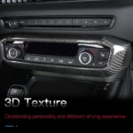 JSWAN Carbon Fiber Car Central Control Volume Knob Decorative Frame Sticker for Supra GR A90 LHD Air Conditioner Switch Panel Cover Sticker,Car Interior Accessories - Image 3