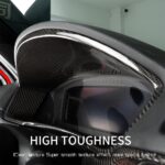 JSWAN Real Carbon Fiber Dashboard Fuel Gauge Tachometer Trim Cover Fit for 11th Gen Civic Type r FL5 LHD Typer Center Console Dashboard Instrument Control Panel Cover (Bright Black) - Image 5