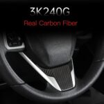 JSWAN Real Carbon Fiber Steering Wheel Trims Sticker for 10th Gen Civic (2016-2021) Steering Wheel Cover Panel, Steering Wheel Media Button Frame Cover - Image 4