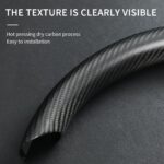 JSWAN Real Carbon Fiber Steering Wheel Cover for Tesla Model 3 2017-2023 Model Y 2020-2023 Steering Wheel Trim Cover Steering Wheel Wrap Protector Interior Accessories (Matte Black Upper Part) - Image 5
