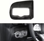 JSWAN Carbon Fiber Headlight Switch Frame Trim Cover for LHD Mercedes Benz CLA/A Class A180 A200 A35L A45S CLA35 CLA45 CLA45S W118 W177 V177 Dashboard Headlight Button Control Sticker - Image 2