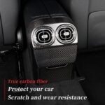 JSWAN Carbon Fiber Rear Air Condition Vent Cover Armrest Rear Air Vent Outlet Cover Trim for Benz C-Class C200L C260L W206 AMG C43 C63 (2023-2024) Center Console Armrest Air AC Vent Trim - Image 4