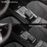 JSWAN Carbon Fiber Gear Shift Panel Trim Cover Sticker for Mercedes Benz AMG A35 A45 A45S W177 Center Console Panl Trim Cover, Interior Decoration Sticker - Image 4