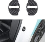 JSWAN Carbon Fiber Car Door Lock Cover for Model 3 Model Y Car Door Latches Covers Door Stopper Covers Protectors Door Guard Lock Sticker (Bright Red 4pcs) - Image 8