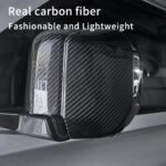 JSWAN 2Pcs Carbon Fiber Side Mirror Cover for Land Rover Defender 110 90 130 (2020-2023) Real 3K Dry Carbon Fiber Side Rearview Mirror Cover, Gloss Black Exterior Mirrors Overlay Cap (Bright Black) - Image 4