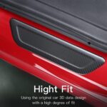 JSWAN 100% Real Carbon Fiber Car Door Pedal Cover for Model 3 Model Y 2017-2023 Car Internal Door Sill Trim Strip Sticker, for Tesla Accessories Interior Decoration Stickers (Matte Black 4 pcs) - Image 3