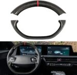 JSWAN Real Carbon Fiber Steering Wheel Cover with Red Marker for KIA EV6 GT GTLINE (2021-2024) Dry Carbon Fiber Steering Wheel Panel Cap (Bright Lower Part) - Image 10